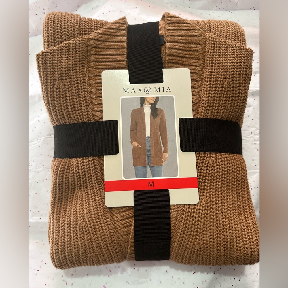 Max & Mia Women's Brown Cardigan Sweater